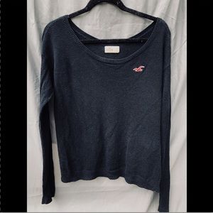 Hollister Wide-Neck Black Sweater